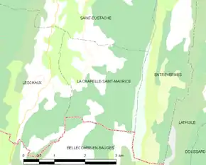 Poziția localității La Chapelle-Saint-Maurice