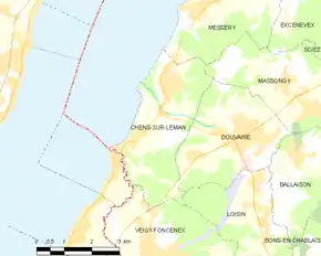 Poziția localității Chens-sur-Léman