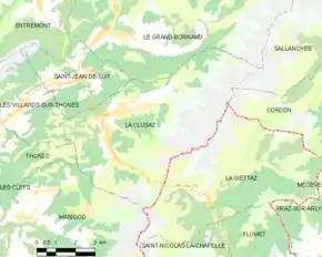 Poziția localității La Clusaz