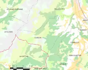 Poziția localității Cordon