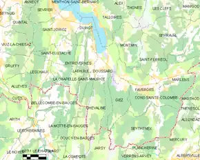 Poziția localității Doussard