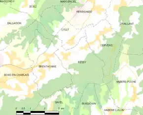 Poziția localității Fessy