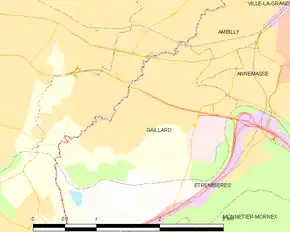 Poziția localității Gaillard