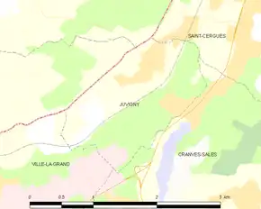 Poziția localității Juvigny