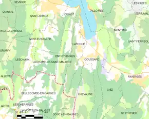 Poziția localității Lathuile