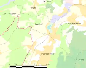 Poziția localității Machilly