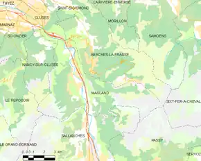 Poziția localității Magland
