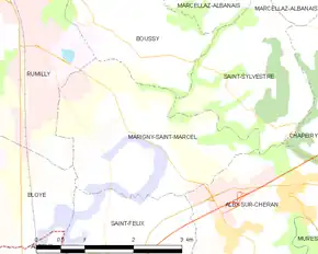 Poziția localității Marigny-Saint-Marcel