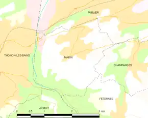 Poziția localității Marin