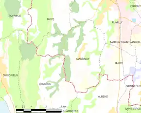 Poziția localității Massingy