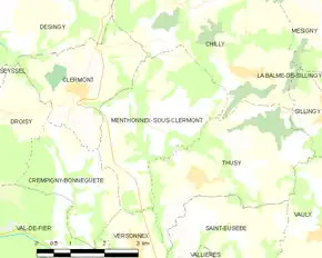 Poziția localității Menthonnex-sous-Clermont