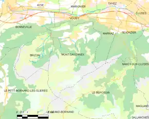 Poziția localității Mont-Saxonnex