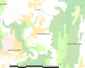 Poziția localității Nâves-Parmelan
