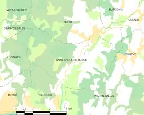 Poziția localității Saint-André-de-Boëge