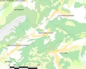 Poziția localității Saint-Jean-de-Sixt