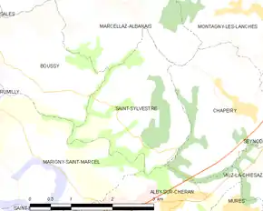 Poziția localității Saint-Sylvestre