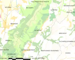 Poziția localității Le Sappey