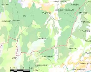 Poziția localității Seythenex