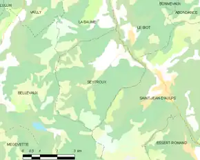 Poziția localității Seytroux