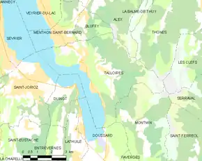 Poziția localității Talloires