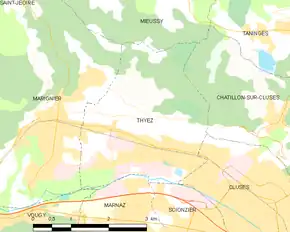 Poziția localității Thyez