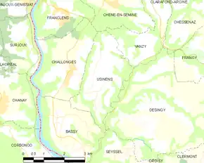 Poziția localității Usinens