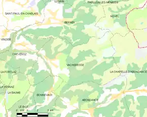 Poziția localității Vacheresse