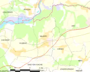 Poziția localității Valleiry
