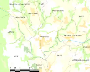 Poziția localității Vallières