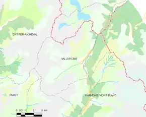 Poziția localității Vallorcine