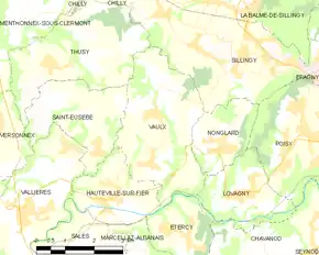 Poziția localității Vaulx