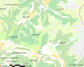 Poziția localității Verchaix