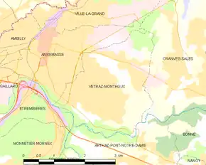 Poziția localității Vétraz-Monthoux