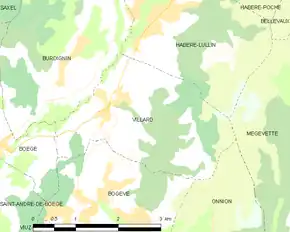 Poziția localității Villard
