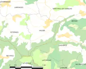 Poziția localității Vinzier