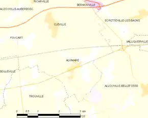 Poziția localității Alvimare