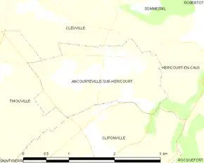 Poziția localității Ancourteville-sur-Héricourt