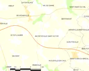 Poziția localității Ancretiéville-Saint-Victor
