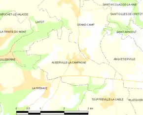 Poziția localității Auberville-la-Campagne