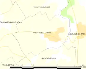 Poziția localității Auberville-la-Manuel