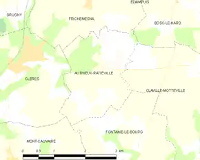 Poziția localității Authieux-Ratiéville