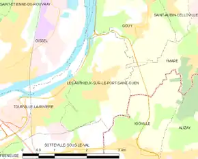 Poziția localității Les Authieux-sur-le-Port-Saint-Ouen