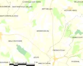 Poziția localității Avesnes-en-Val