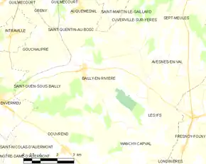 Poziția localității Bailly-en-Rivière