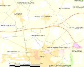 Poziția localității Baons-le-Comte