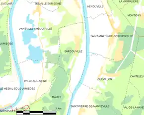 Poziția localității Bardouville