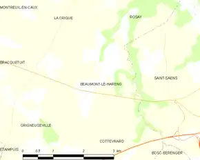 Poziția localității Beaumont-le-Hareng