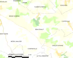 Poziția localității Beaussault