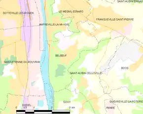Poziția localității Belbeuf