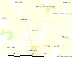 Poziția localității Bénesville